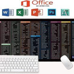 Alternative view of Shortcut Keys Mouse Pad Size (30*80)